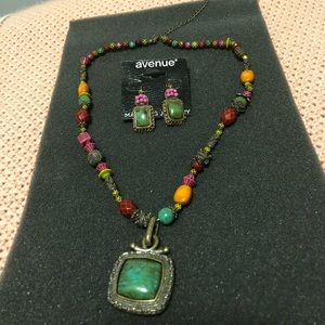 Avenue Fashion Jewelry Necklace & Earring Set